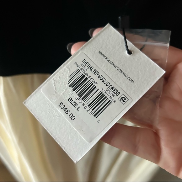 NWT Solid & Striped Halter Soglio Maxi Dress - Picture 9 of 11